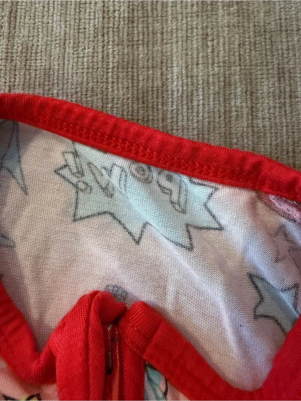 Little Sleepies Pink and Red Wonder Woman Print One-Piece Pajama